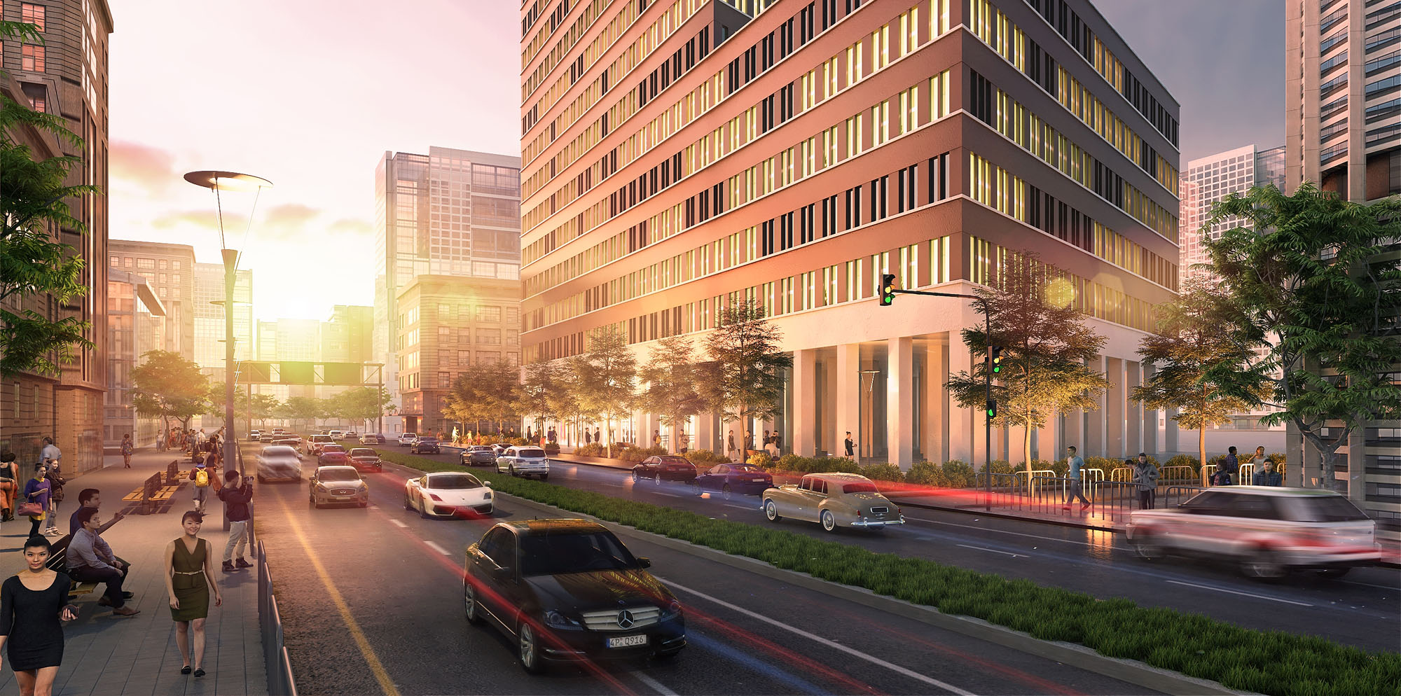 city 3d rendering image