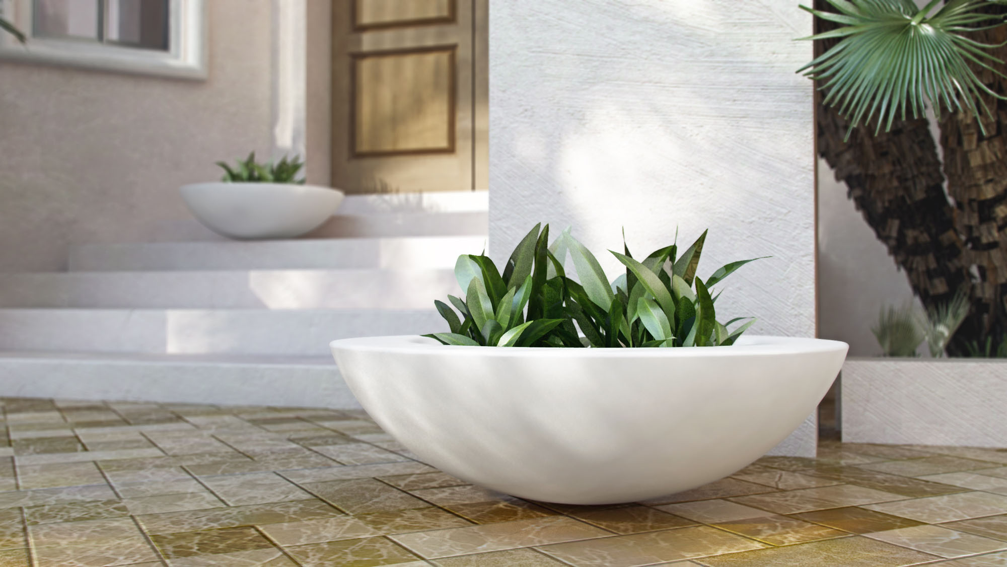 credo 3d product rendering flower pot