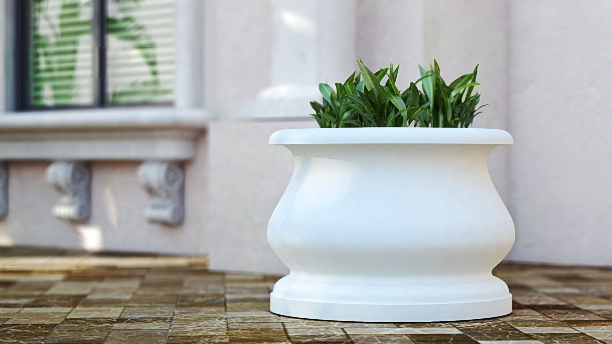 credo flower pot 3d product rendering